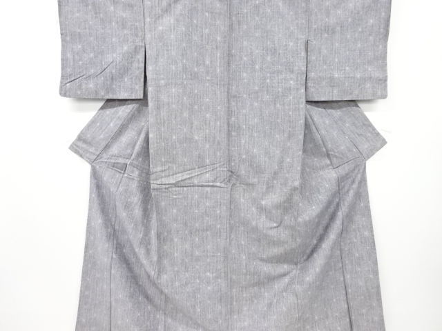 JAPANESE KIMONO / ANTIQUE KIMONO / SILK / TSUMUGI / WOVEN ASANOHA